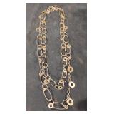 Gold colored fashion necklace