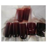 Mixed Lot of Ruby Red Glasses