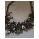 1950s Cha-Cha glass &metal bead necklace. Not