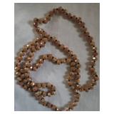 Vintage multi-strand yellow beaded necklace