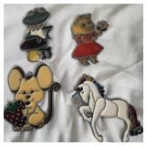 4 Glass and metal suncatchers