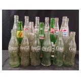 Vintage glass drink bottles