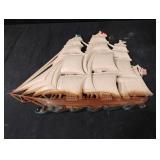 Vintage SYROCO Sailboat Sailing Ship Nautical 3D
