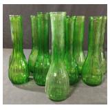 Emerald green bud vases