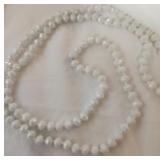 White glass bead necklace