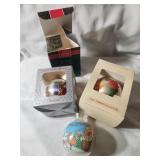 Three keepsake style ornaments
