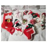 Bag of Vintage ornaments mostly homemade
