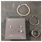 Earrings - 1pr and 4 singles