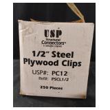 1/2" Steel Plywood Clips. 250 total