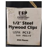 1/2" Steel Plywood Clips. 250 total