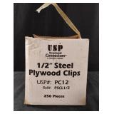 1/2" Steel Plywood Clips. 250 total