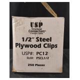 1/2" Steel Plywood Clips. 250 total