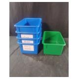 Plastic tubs 8 x 5 1/2 x 12. 5 total