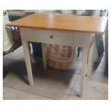 Wood side table with a drawer 37 x 31 x 25