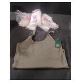 Tank tops size XS. 6 total. White and green. New