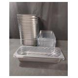 25 plastic containers with lids. 2.5L