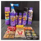 Flea foggers, fly ribbons, mouse and rat