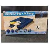 Flocked Air Bed. Opened box. Queen size. No pump!