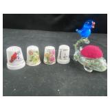 thimbles and pincushion