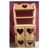 Wood Heart hanging Shelf