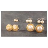 Faux Pearl stud earrings