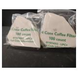 #4 cone coffee filters. 4-100 ct packs