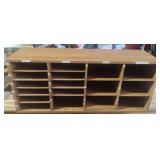 Wood organizer 39 1/2 x 16 1/2 x 11 1/2