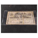 Reproduction 1863 Fifty Cent note issued by the