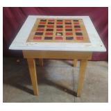Wood checkers table 29 x 29