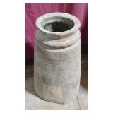 Vintage Indian wood lassi pot. Missing 1 foot