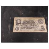 Reproduction of a 1863 $100 "State of Louisiana"