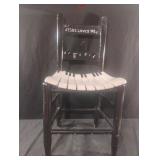 Childs painted chair 14 1/2 x 27 1/2 x 11 1/2