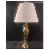 Brass colored table lamp 26" tall