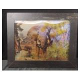 Hologram African wildlife artwork 19 x 15
