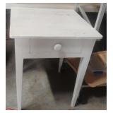 Wood side table with a drawer 22 1/2 x 27 1/2 x