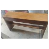 Wood storage bench style shelf 49 1/2 x 26 1/2 x