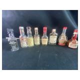 Empty glass mini bottles