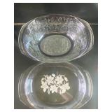 Glass bowl and tray