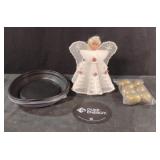Handmade angel, plastic gold eggs and more......