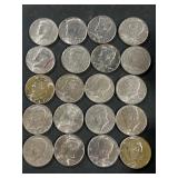 $10 Kennedy half coins  1973, 1991, 1989 2023,