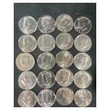 $10 Kennedy halves 1983, 1974, 1994, 1973, 1974,
