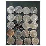 $10 Kennedy halves 1979 1978 2023, 1971, 1991