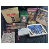Variety Lot - Records, Puzzles, Christmas Decor,
