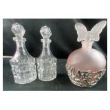 Perfume and cruet bottles