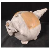 Handmade pottery piggy bank