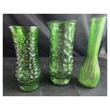Vintage EO Brody Emerald Green Crinkle Flower