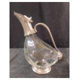 Vintage Glass & Silver Plated Duck Decanter