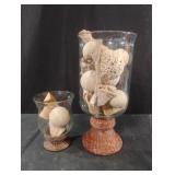 Decorative nautical hurricane vases