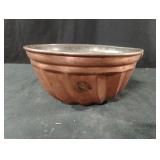 Vintage tin-lined copper fluted cake pan