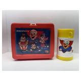1980ï¿½s Bozo Plastic Lunch Box with Matching